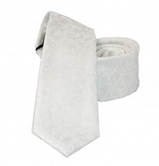                    NM slim szövött nyakkendő - Fehér mintás Nyakkendők esküvőre
